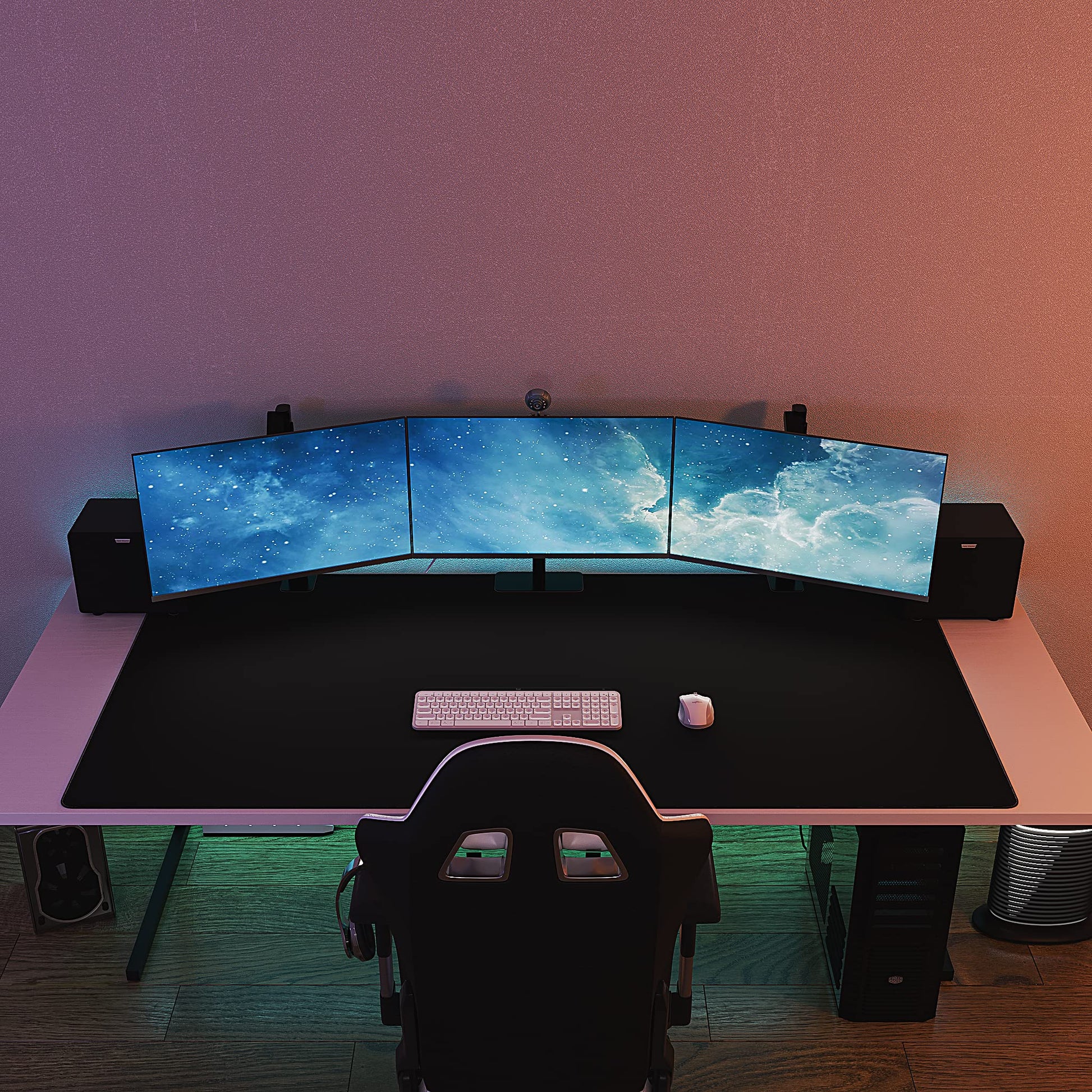 Mammoth Size Custom Professional Gaming Desk Mouse Pad - Anti Slip Rubber Base - Stitched Edges