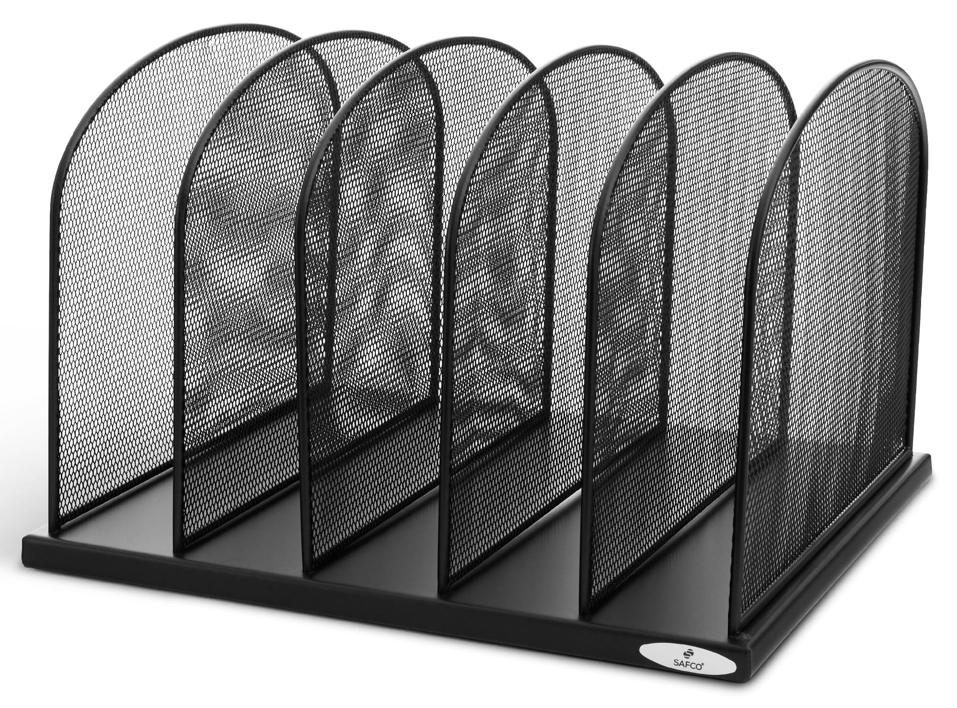 Safco Onyx Desk Organizer, 5 Tiered Vertical Compartments, Office and Classroom Mailbox , Paper and