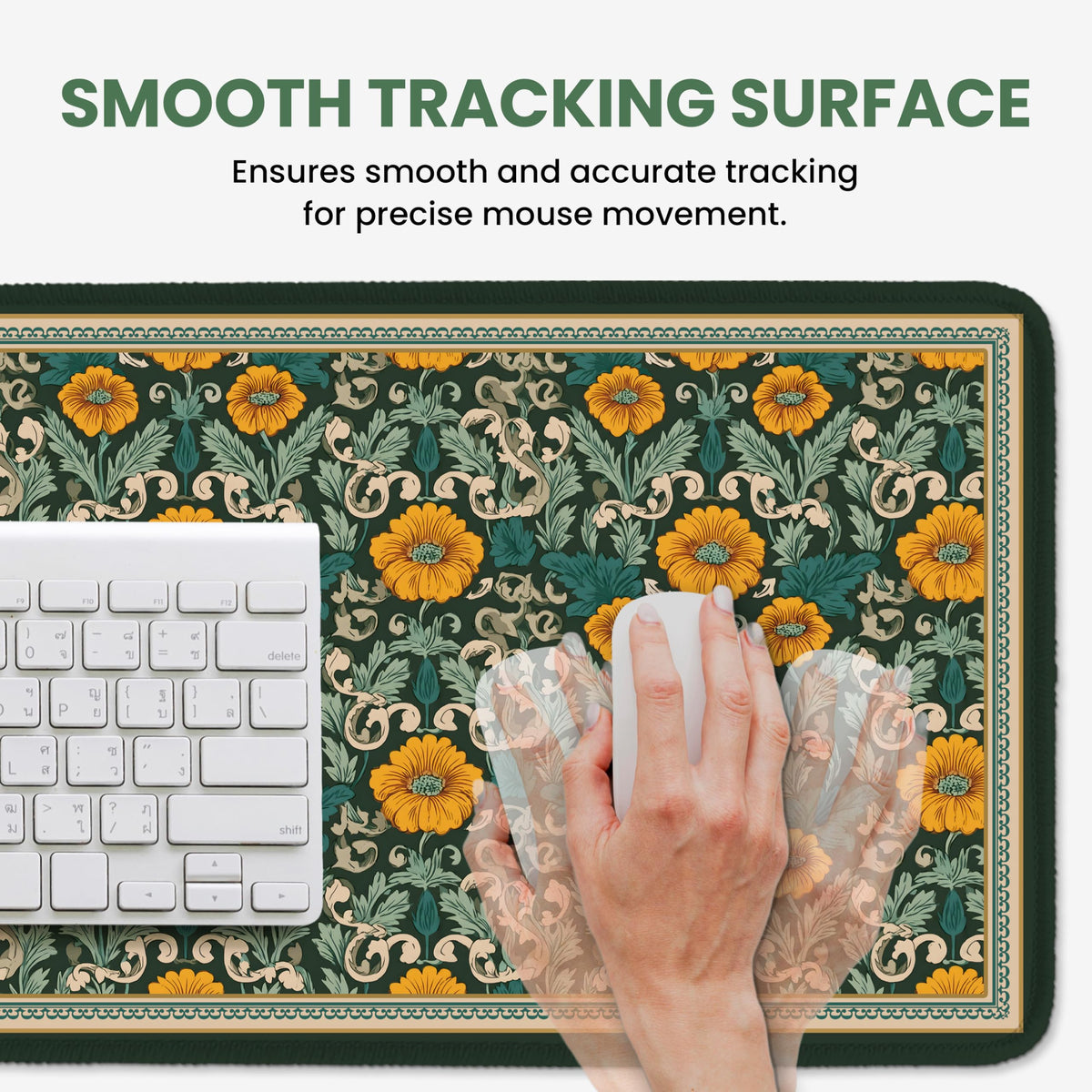 ZapDesk Large Desk Mat, Extended Mouse Pad for Desktop, 35.4" x 15.7"