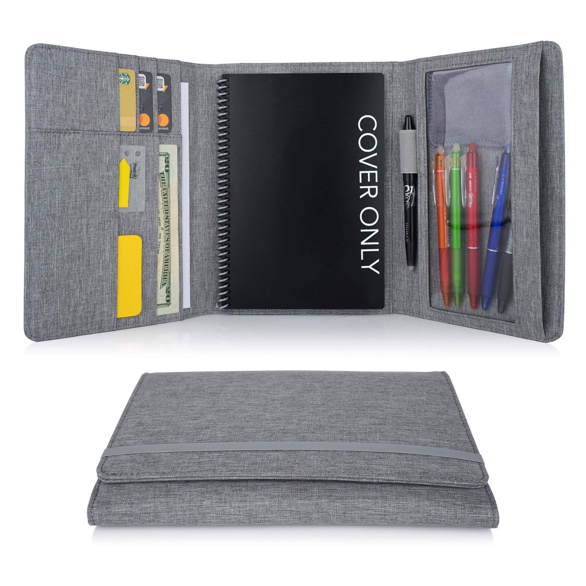 Kaitiaki Folio Cover Compatible with Rocketbook Fusion, Everlast, Wave, Multi Organizer with Pen