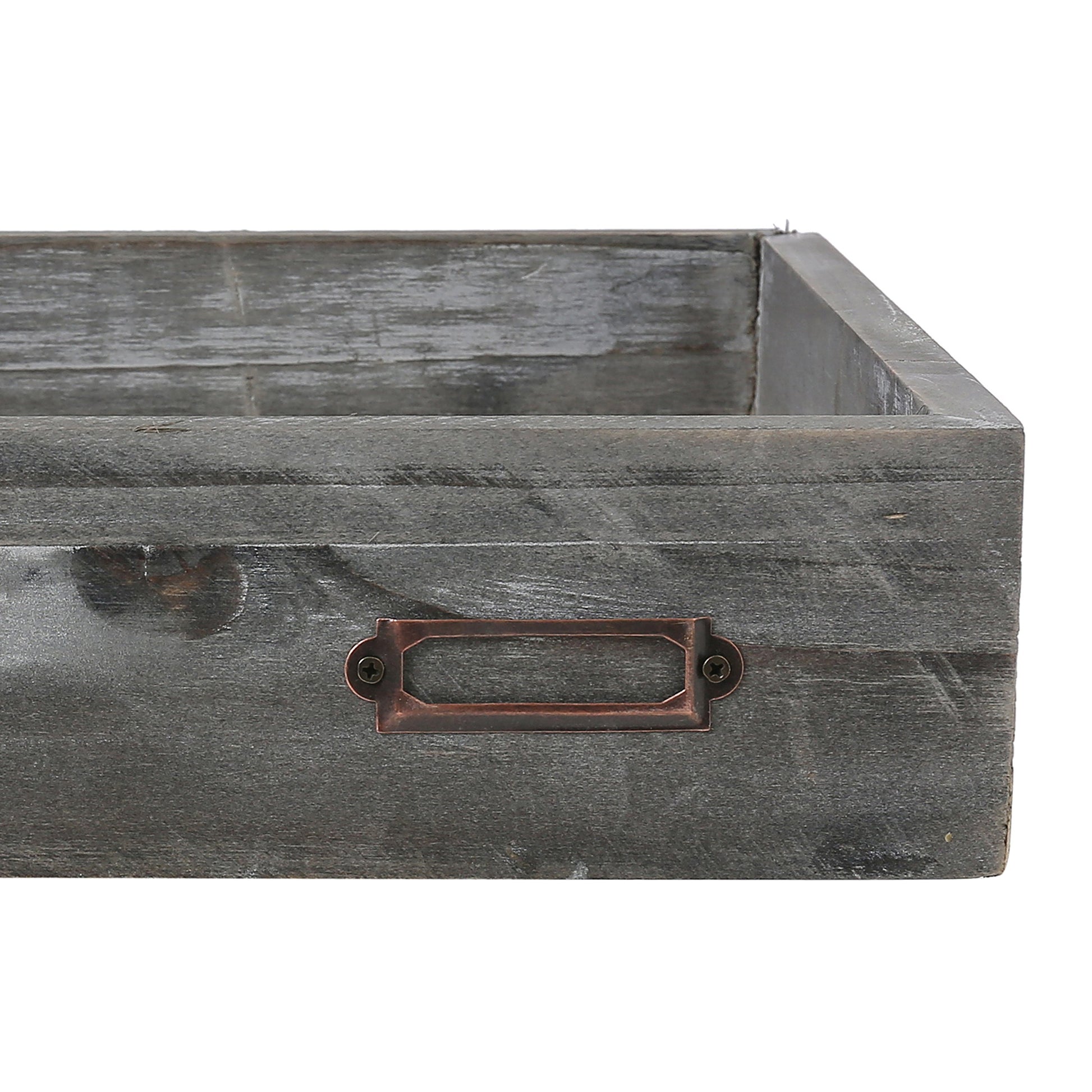 MyGift Ash Gray Wood Paper Tray Organizer, Stackable File Trays Set of 2