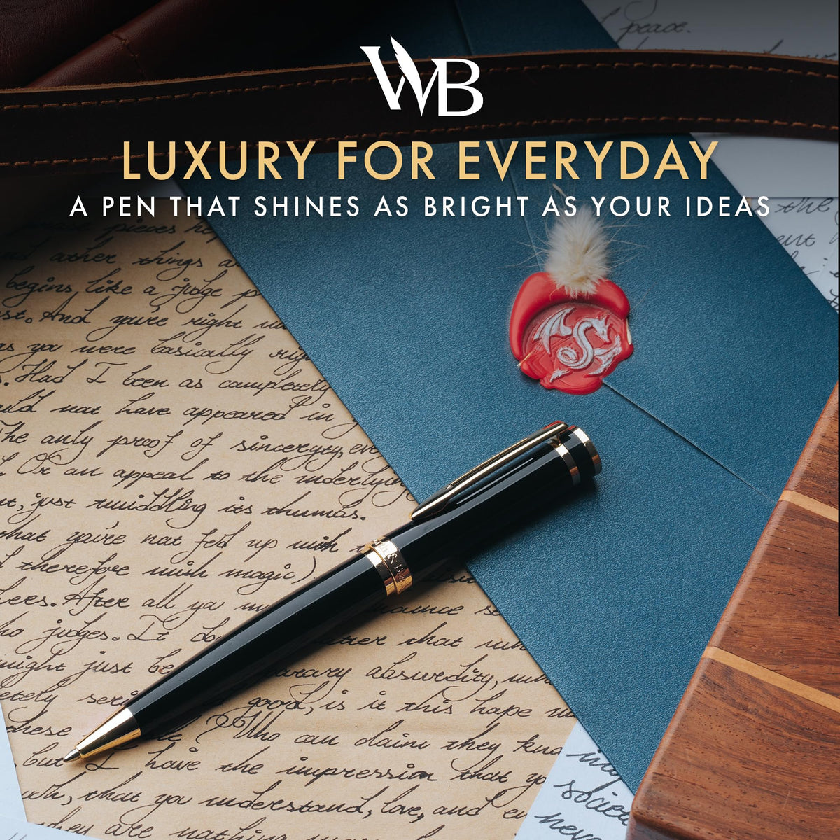 Wordsworth & Black Luxury Refillable Ballpoint Pen Set for Writing, Black