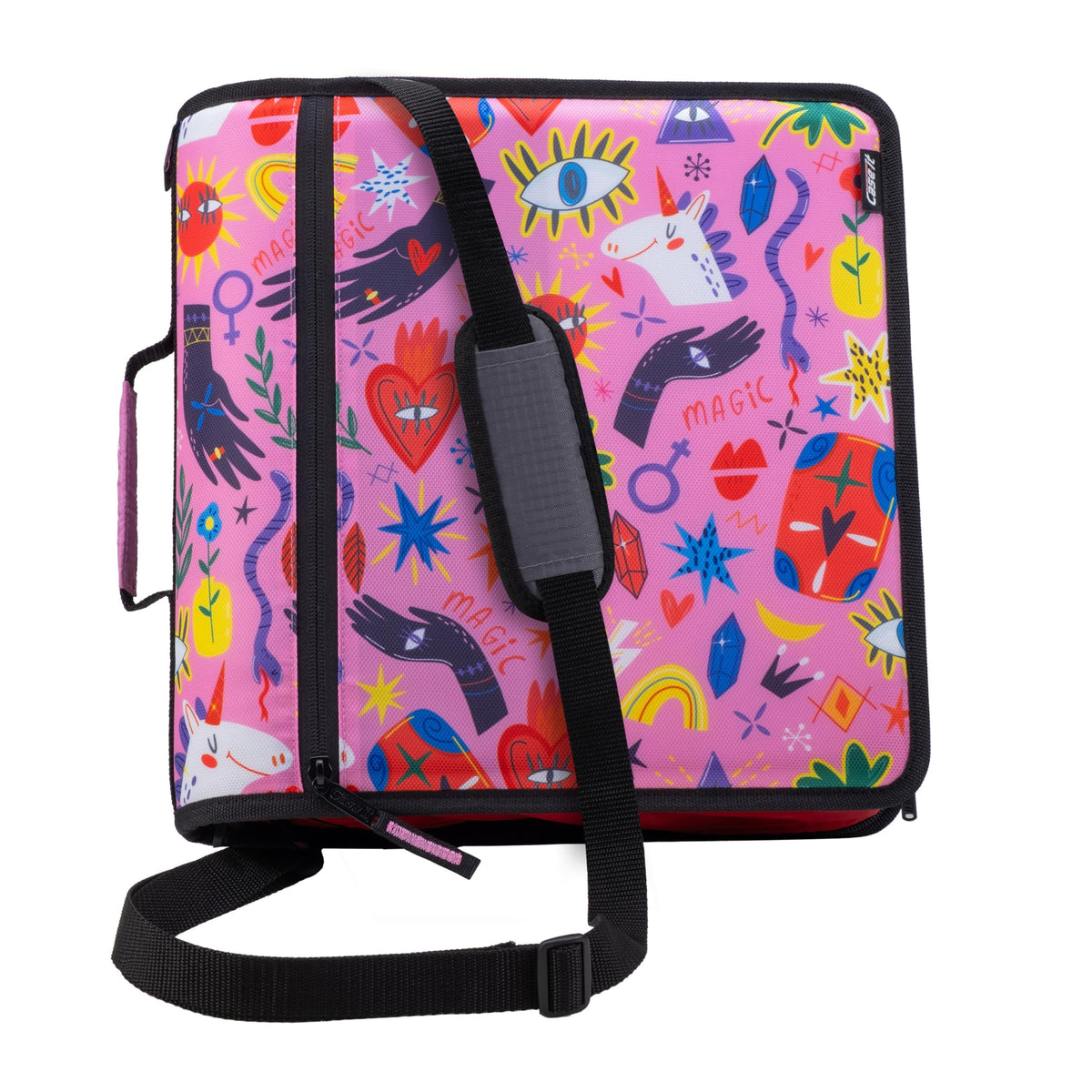 Case-it School Zipper Binder | 3" O-Rings | 600-Sheet | D-146 Unicorn Magic
