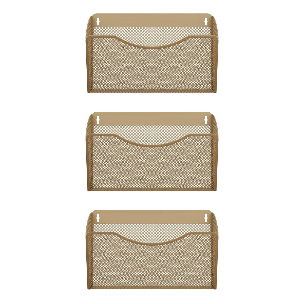 EasyPAG Wall File Organizer, Metal Mesh Hanging File Folder Holder for Letter/A4 Size Folders