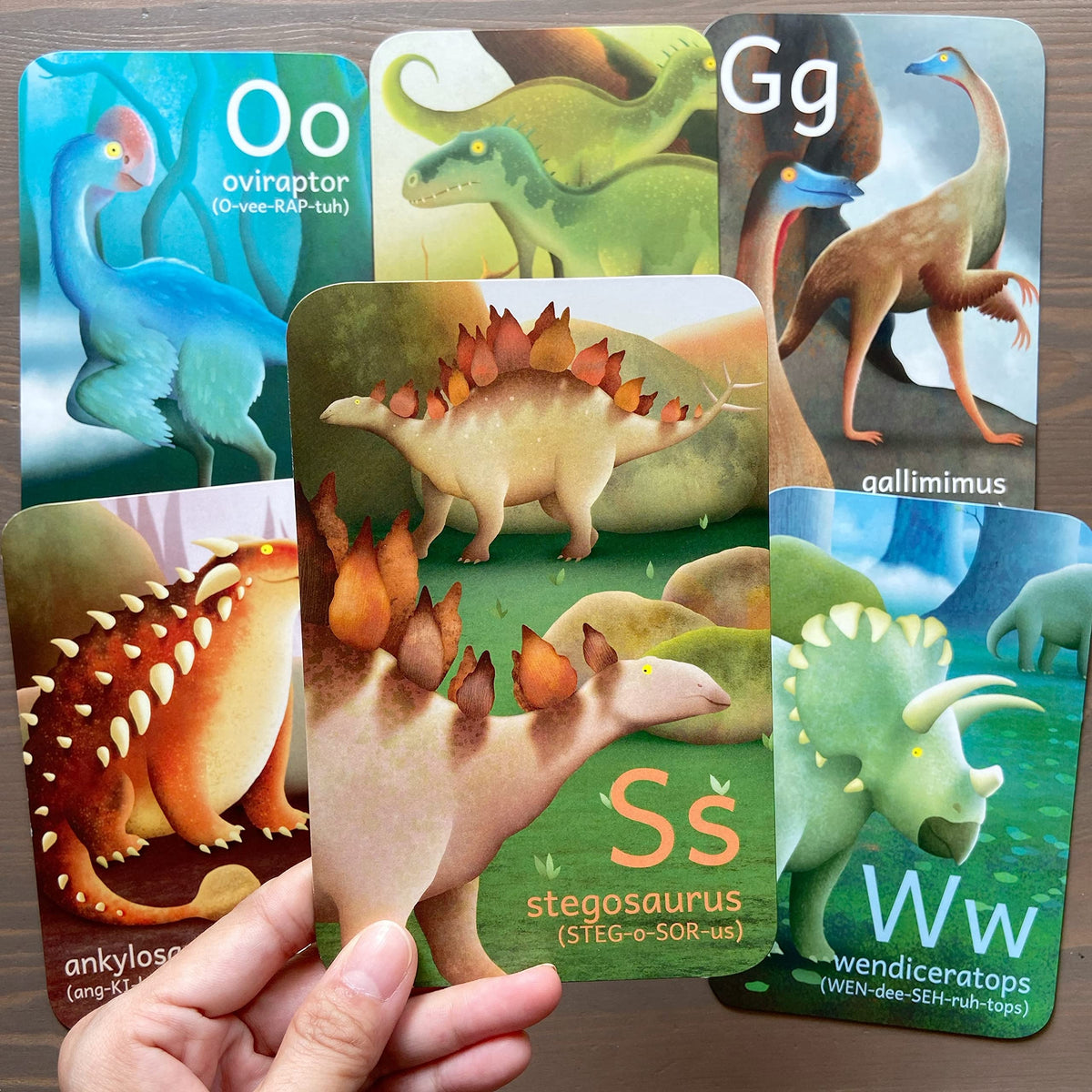 Tiny Worlds: Dinosaur ABC Flash Cards, Alphabet A to Z Dinosaurs flashcards for Kids 4-8 Years