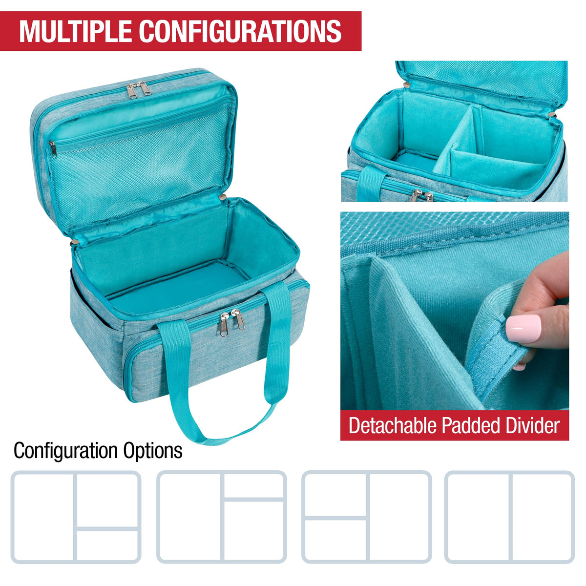 SINGER Portable Sewing Storage Organizer Bag, 18 Compartments, Carry-All