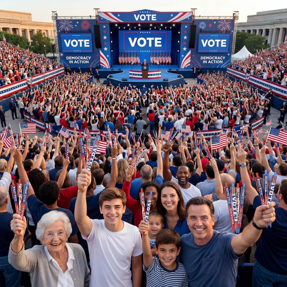 Leinuosen 240 Pieces Vote Pens Bulk 250th Anniversary USA American Flag Ballpoint Pens Your Vote