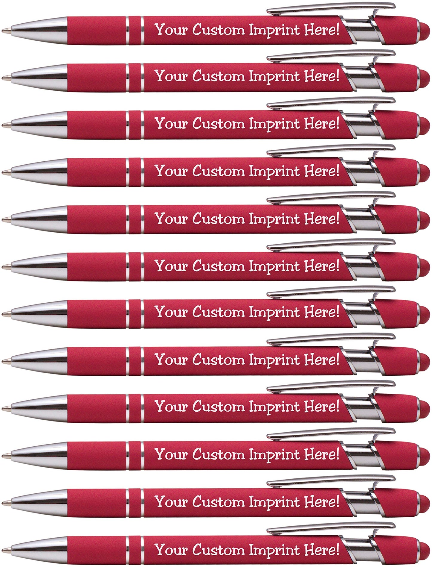 ExpressDesigns™ - Premium Custom Pens with Stylus | Burst of Color | Personalized Soft-Touch Metal