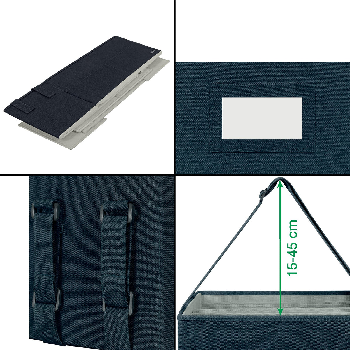 Leitz Fabric Hot Desking Work Bag & Storage Bag, Laptop Bag & Desk Tidy Organiser for Stationery &