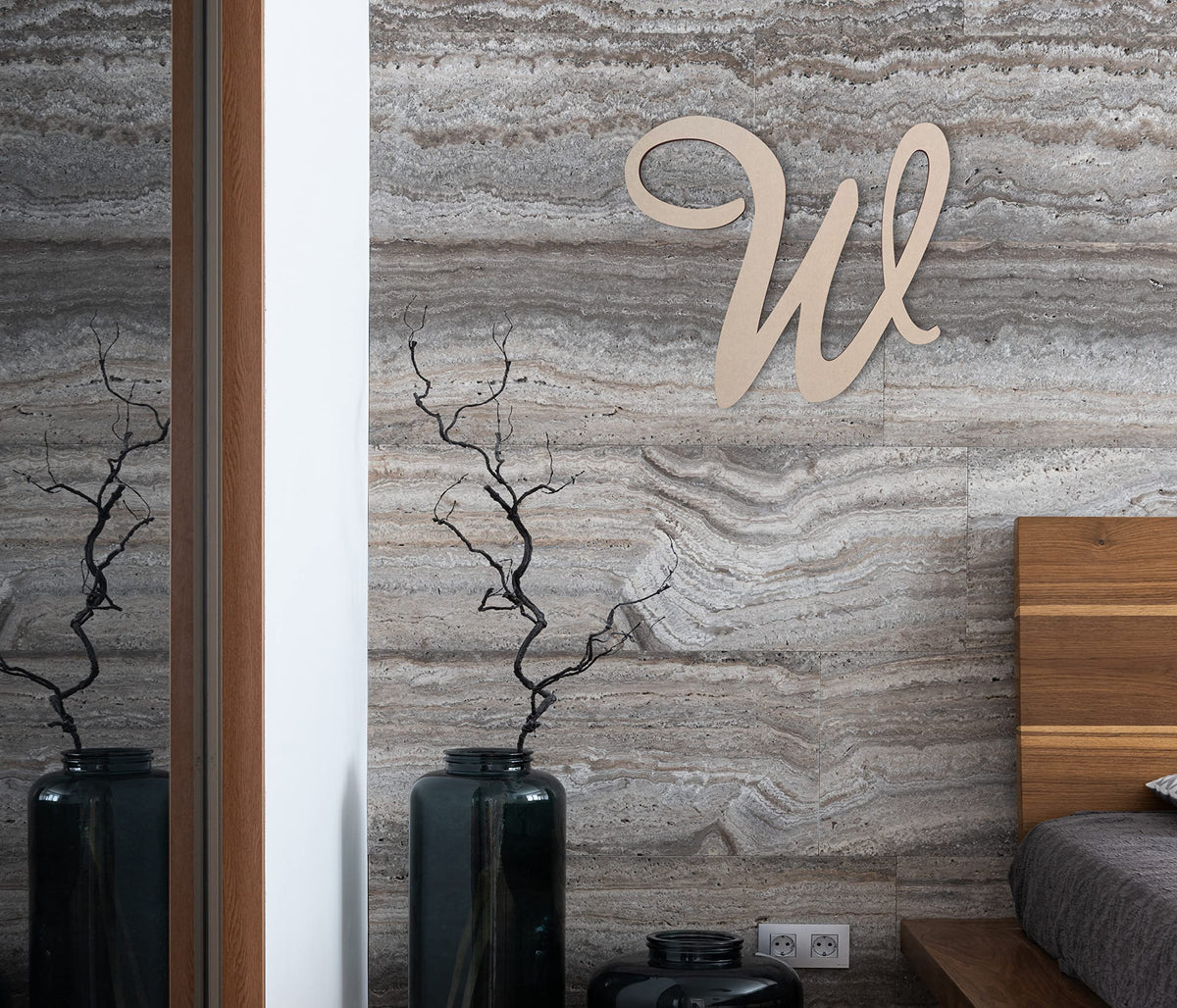 Wooden Letters by Jess and Jessica Cursive Wood Letter for Wall Decor Various Sizes Premium Quality