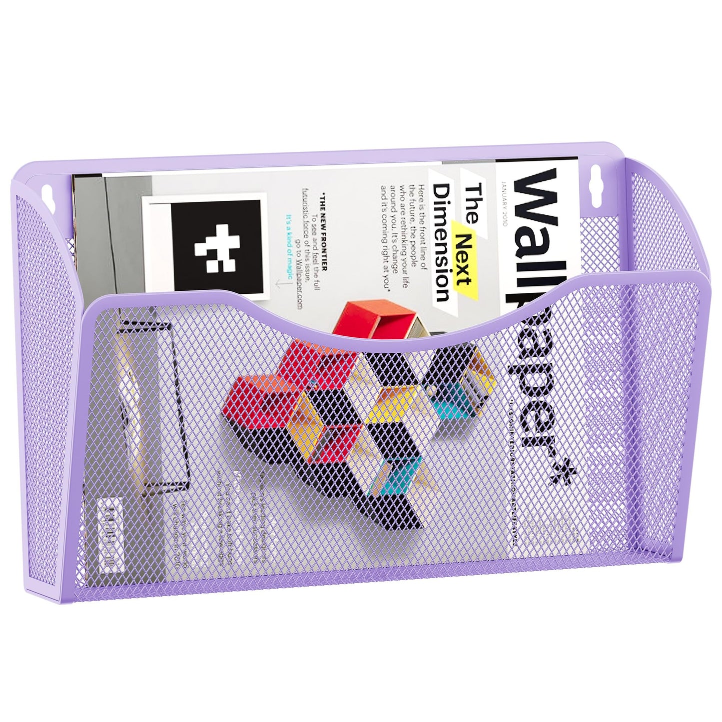 EasyPAG Wall File Organizer, Metal Mesh Hanging File Folder Holder for Letter/A4 Size Folders