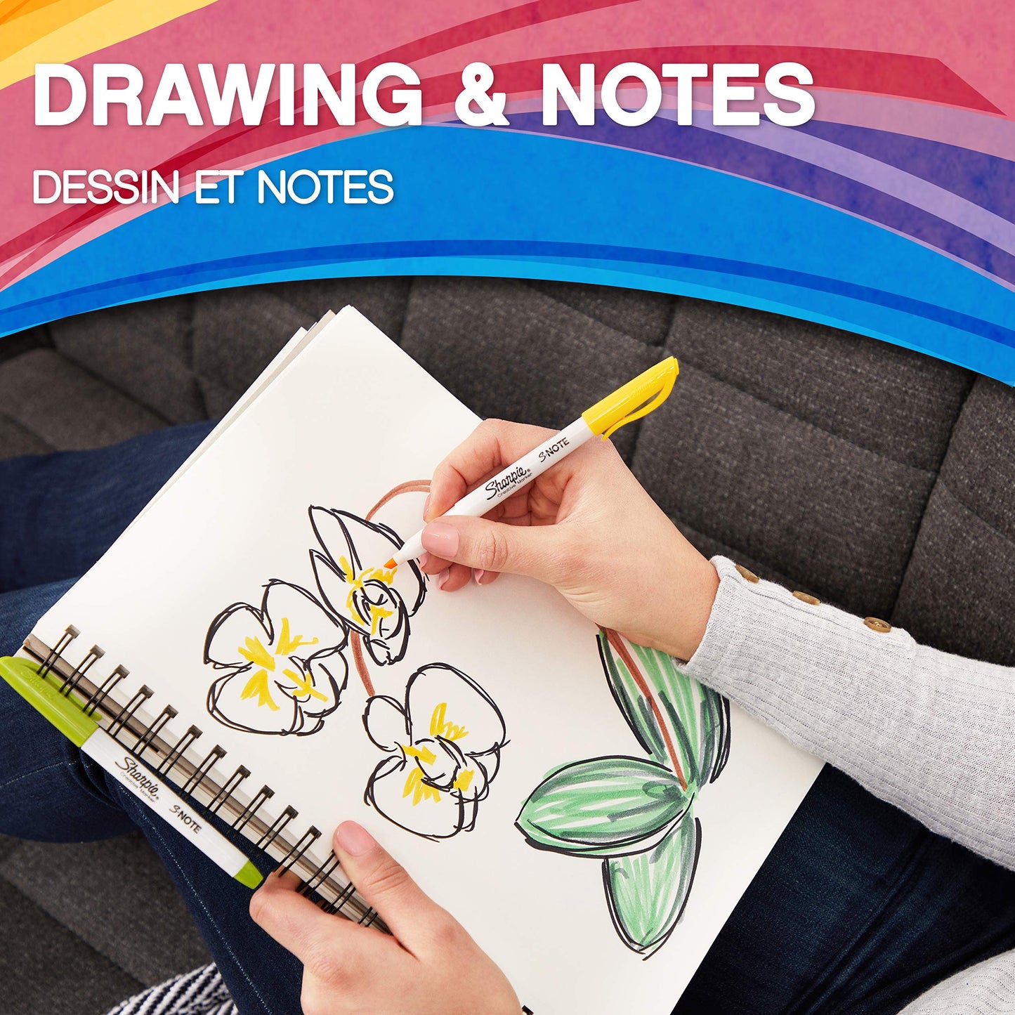 Sharpie S-Note Highlighter Pens, Part Art Marker, Part Highlighter to Draw, Write and More, Chisel
