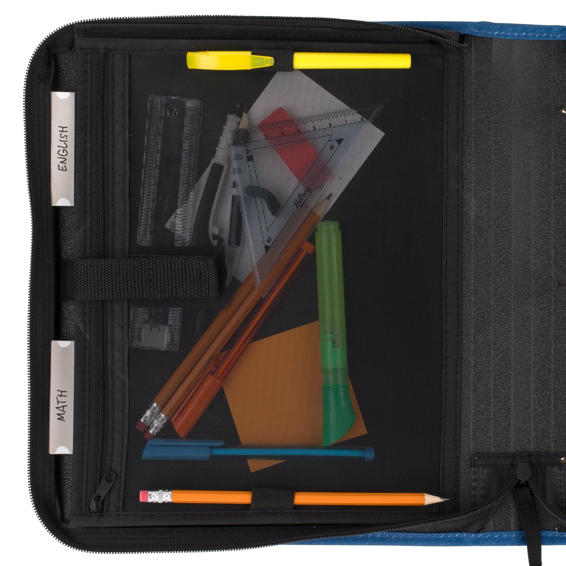 Five Star Zipper Binder, 1-1/2 Inch 3-Ring Binder with Round Rings, 3-Pocket Expanding File, 500