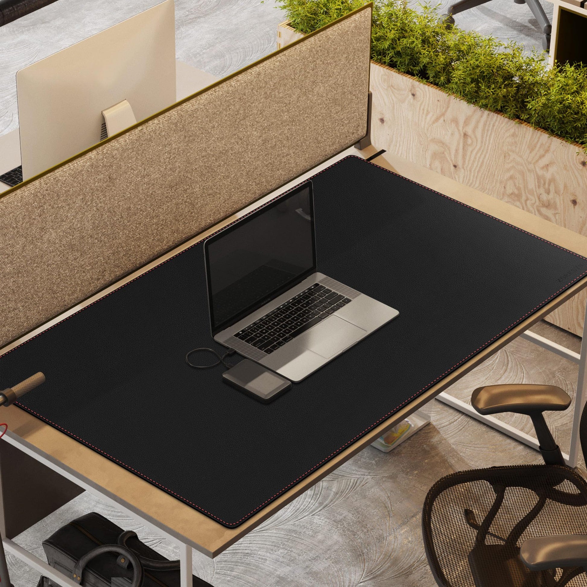 ZORESYN PU Leather Desk Pad 47.24"x31.50" Black