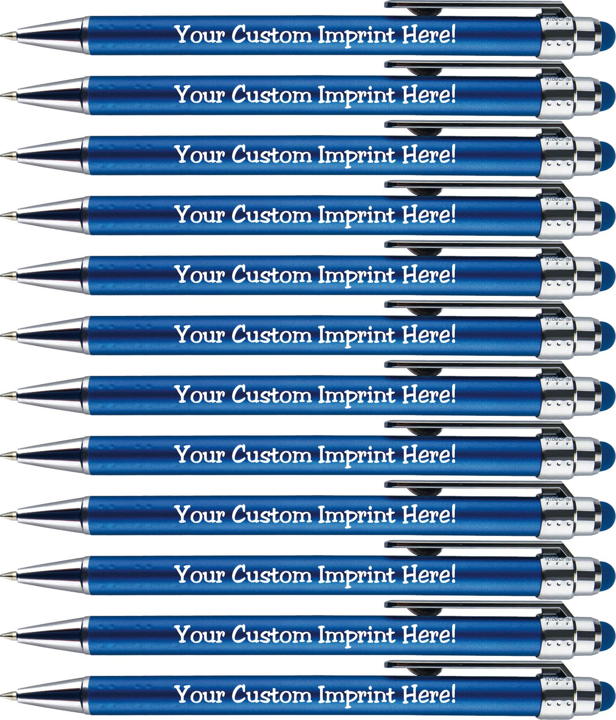 Personalized Pens with Stylus Tip -Bright Vibes- Click action - Custom - Black writing - Printed