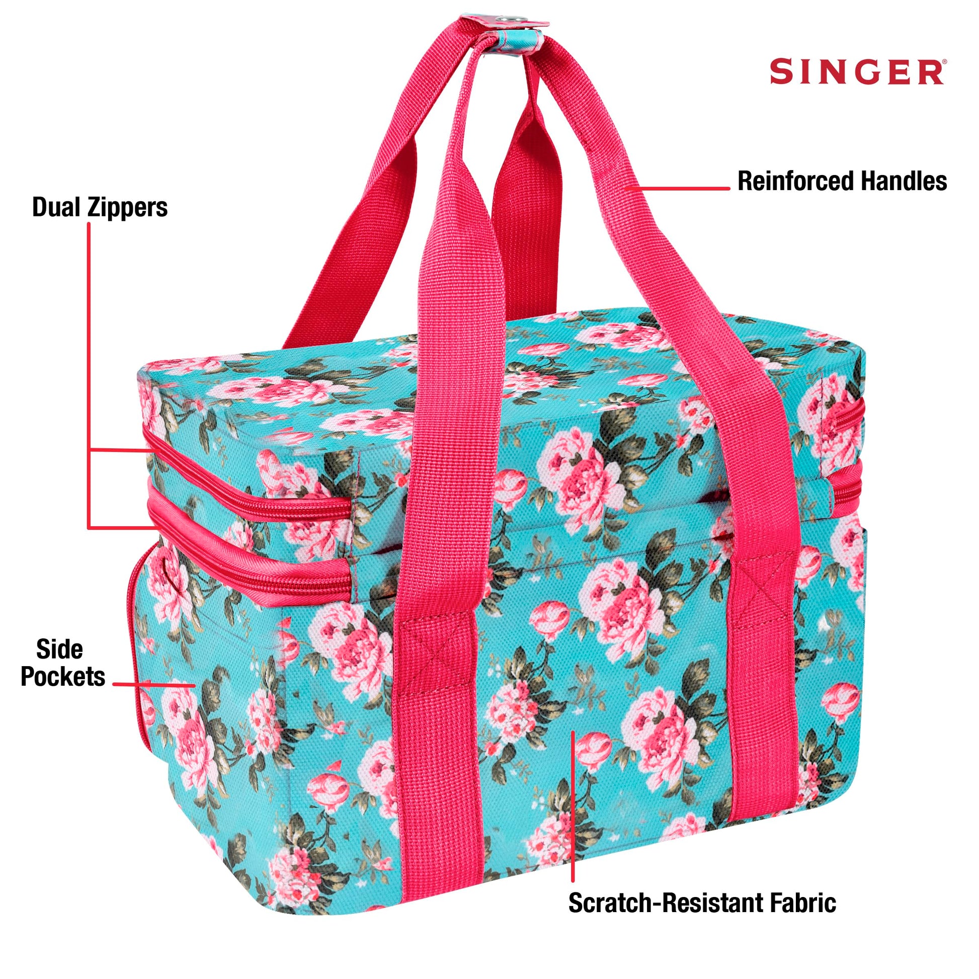 SINGER Sewing Accessories Organizer (Bag Only) – Double Layer Portable Sewing Storage Bag | 2