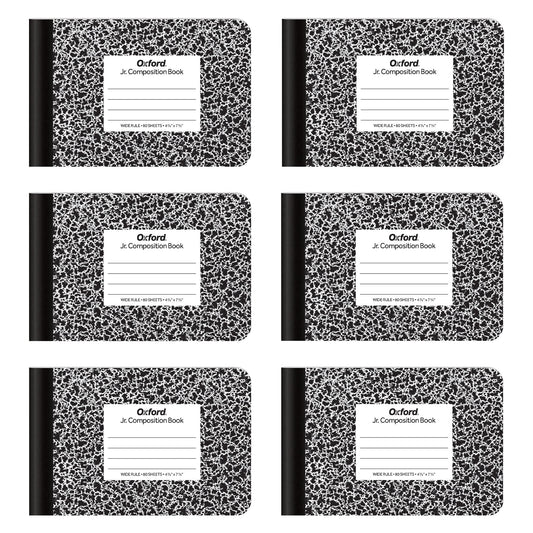 Oxford Jr. Composition Notebooks, School Supplies, Notebooks for School, Half Size, 4-7/8 x 7-1/2