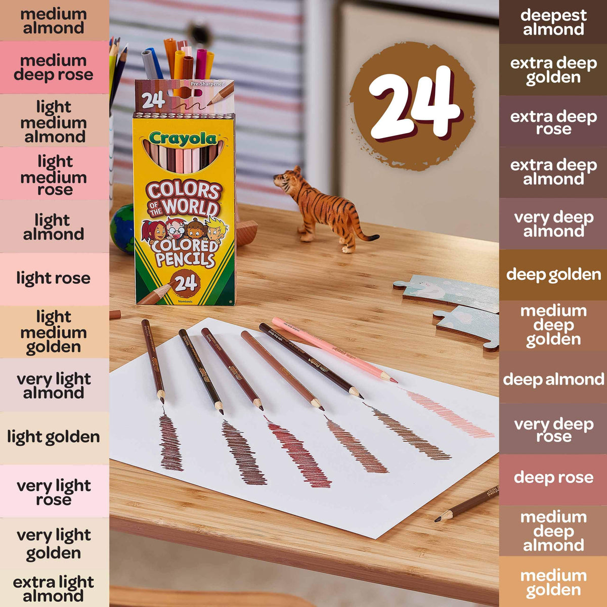 Crayola Colors of the World Bulk Colored Pencil Set - 6 Packs (24ct), Teacher Classroom Must Haves