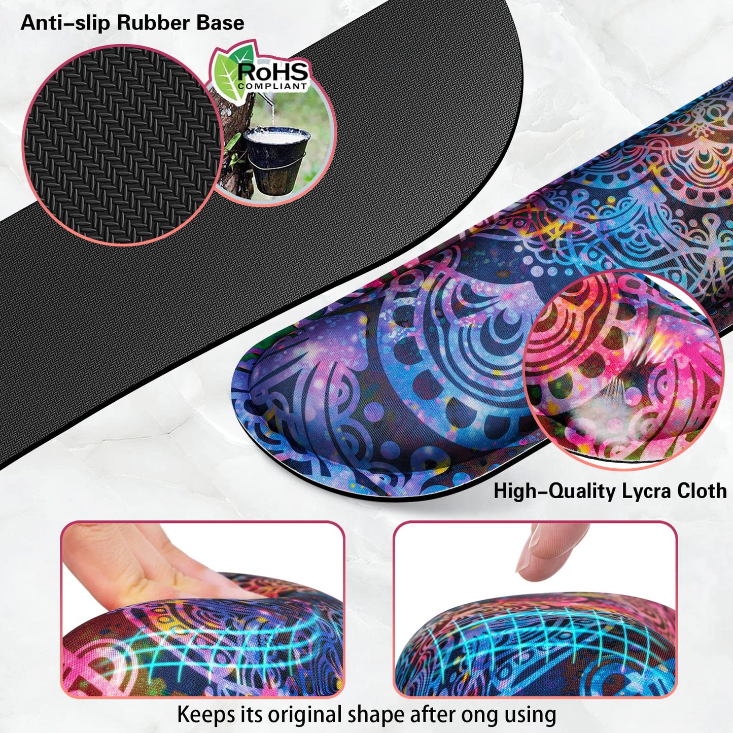 Canjoy Desk Mat with Wrist Rest, Keyboard and Mouse Pad Wrist Support Pad