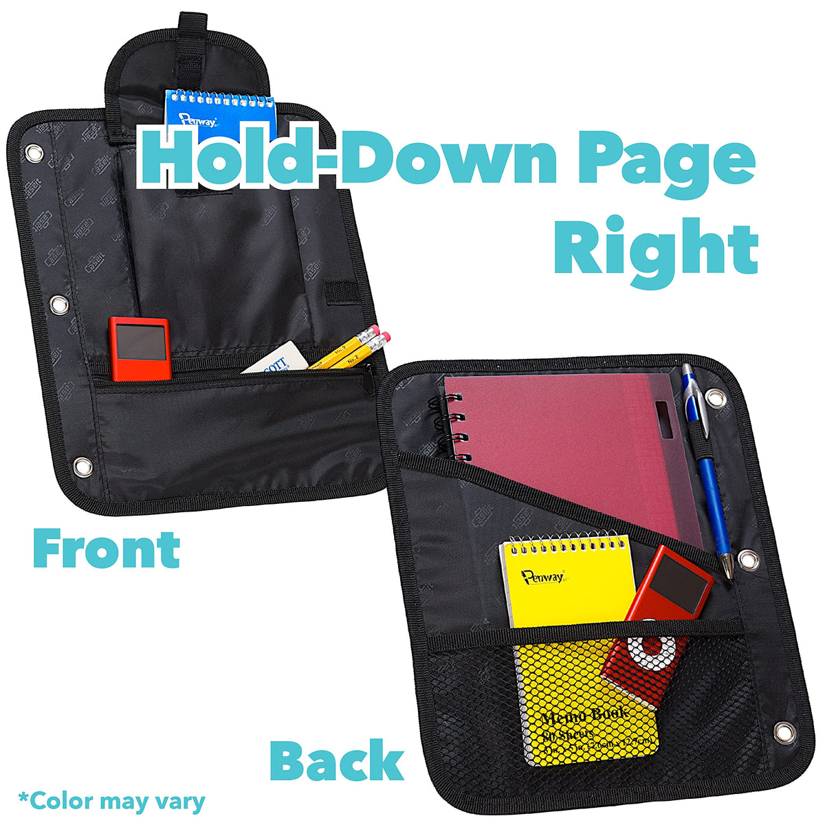 Case-it Dual Zipper Binder | Two 1.5" D-Rings | 600-Sheet | Dual-101 Black