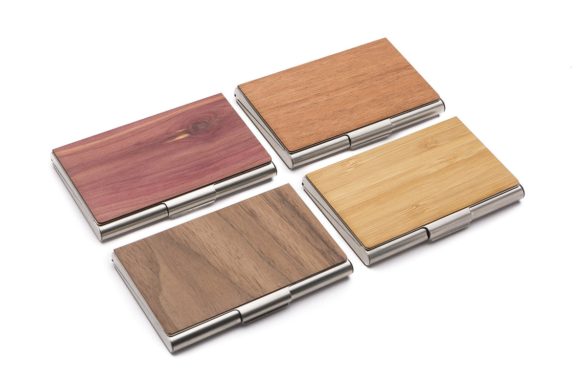 WUDN Handcrafted Business Card Holder Wallet For Men and Women | Holds Up to 20-25 B-Cards or 8-10