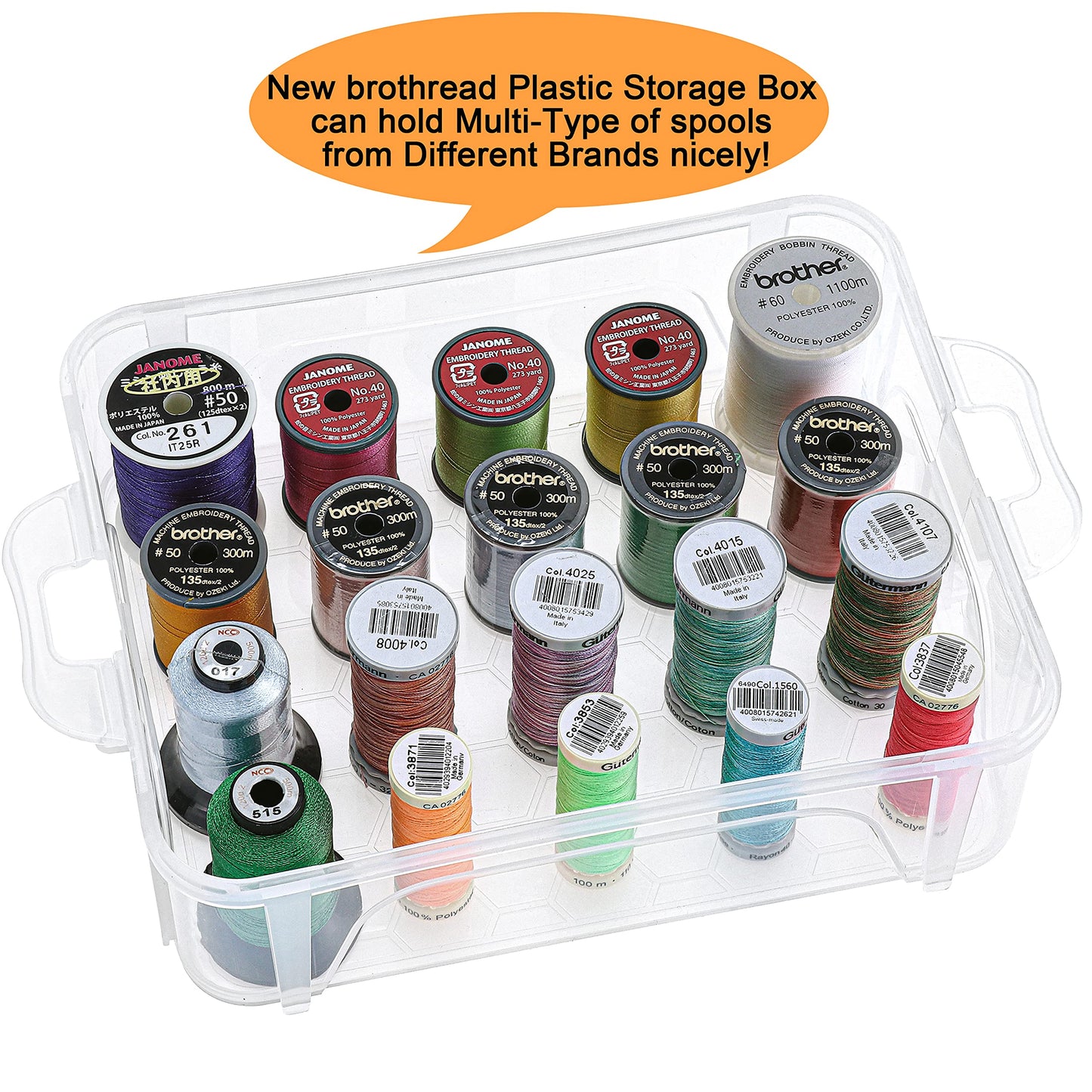 New brothread 4 Layer Stackable Clear Storage Box Organizer
