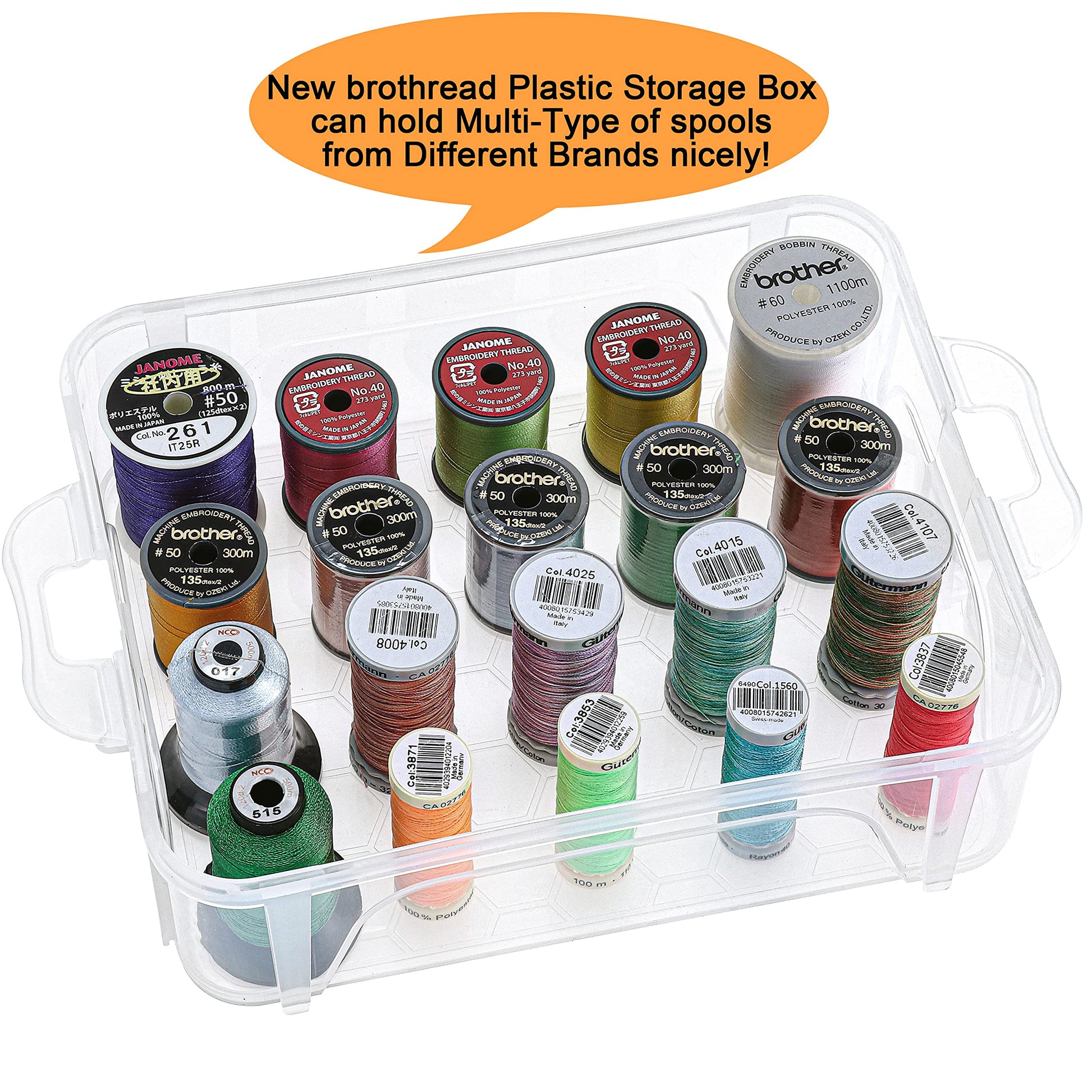 New brothread 4 Layer Stackable Clear Storage Box Organizer