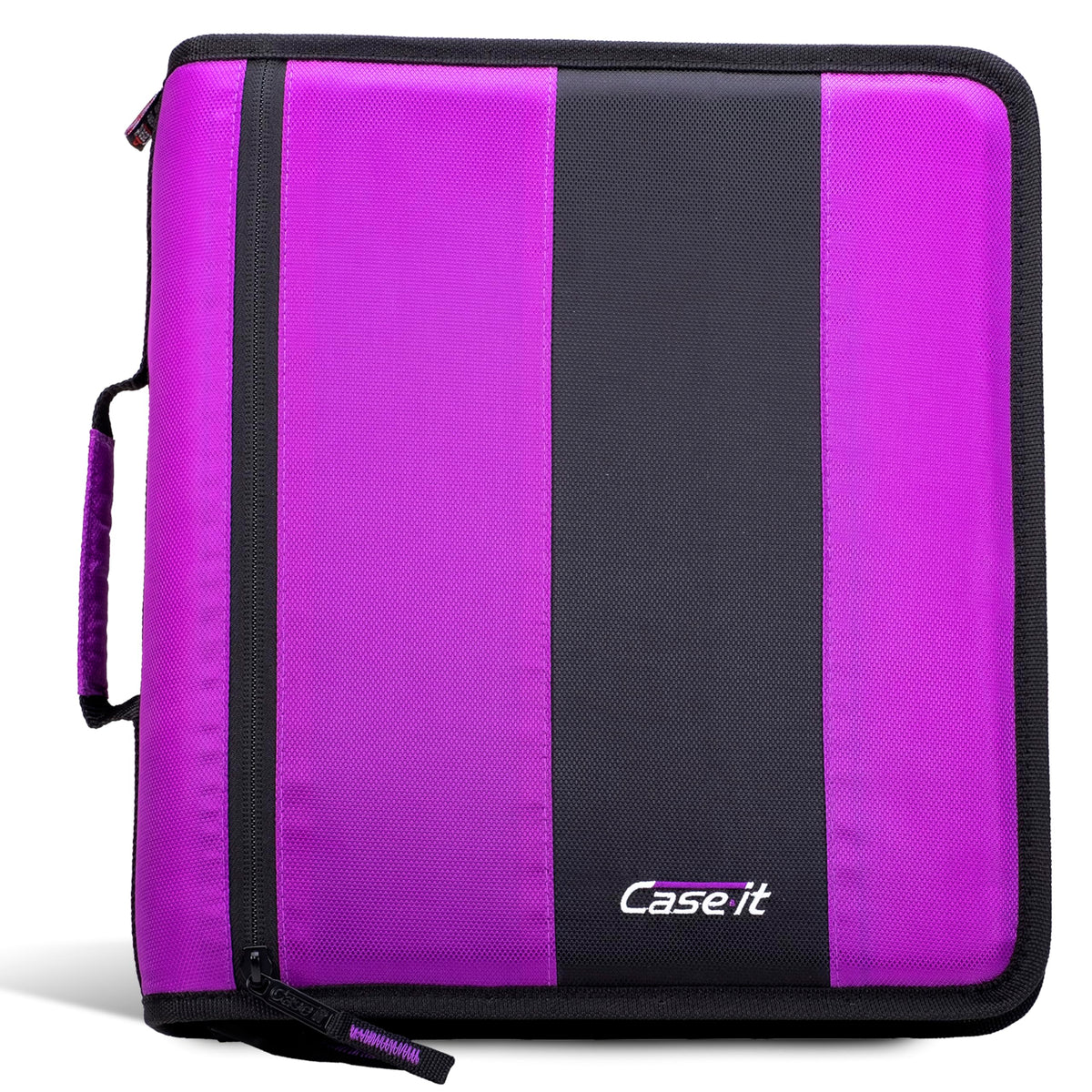 Case-it School Zipper Binder | 2" O-Rings | 350-Sheet | D-251 Deep Purple