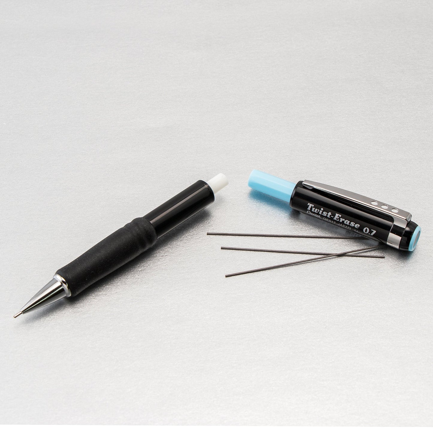 Pentel Twist-Erase III Mechanical Pencil, (0.7mm), Black Barrel, 12 Pack (QE517A)