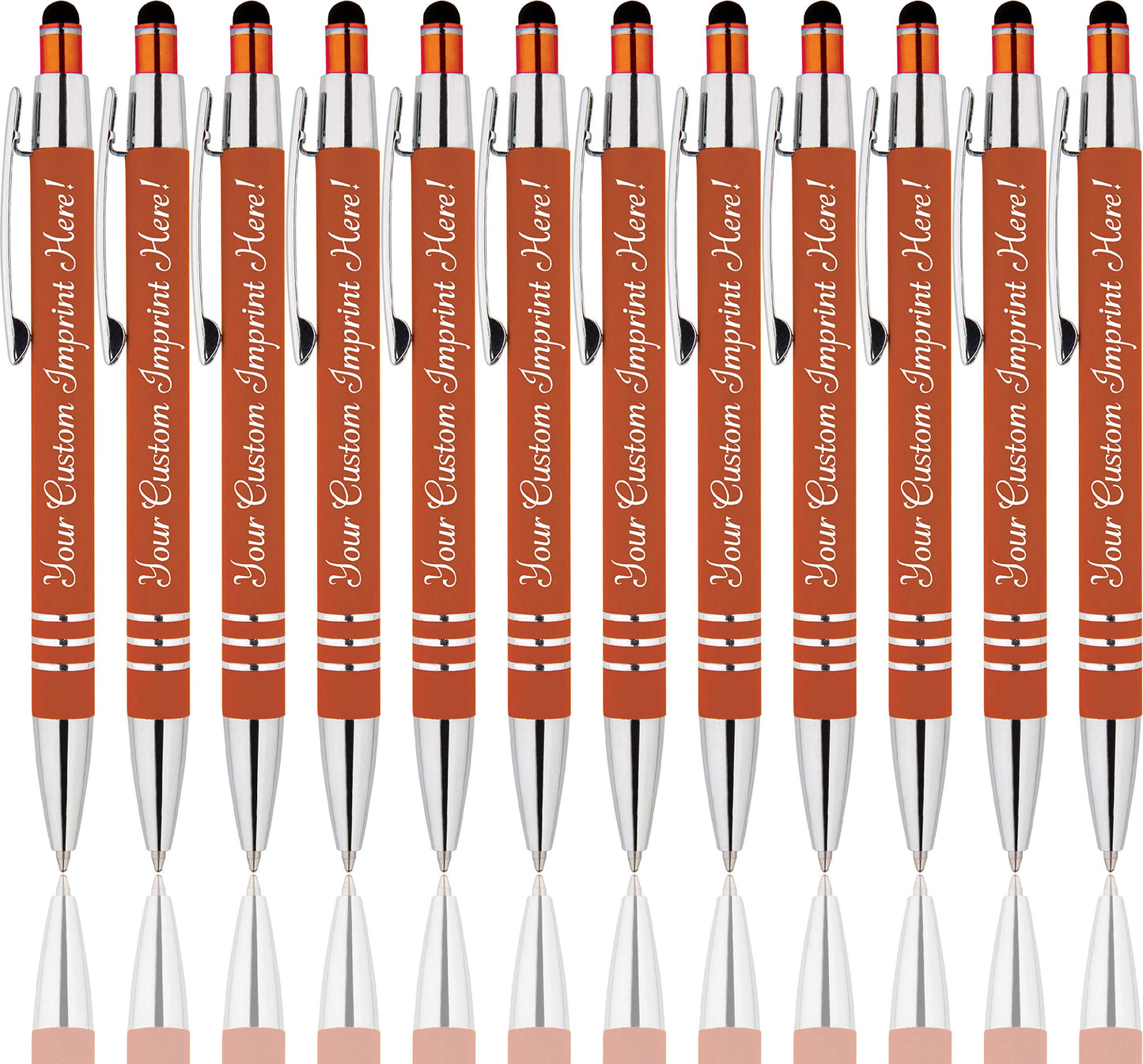 Express Pencils Personalized Pens - Hottie Rubberized Soft Touch Ballpoint Pen with Stylus tip is a