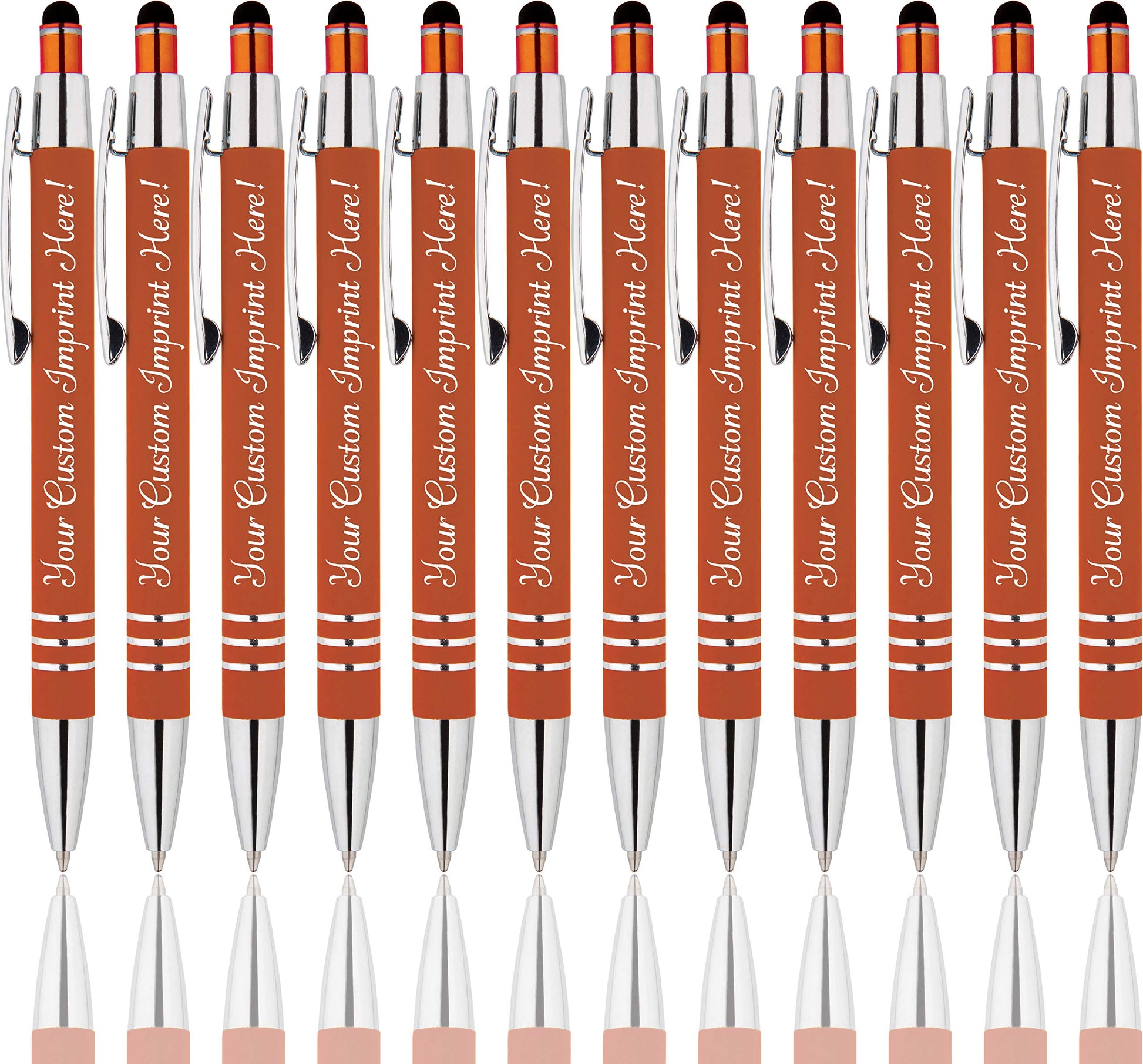 Express Pencils Personalized Pens - Hottie Rubberized Soft Touch Ballpoint Pen with Stylus tip is a