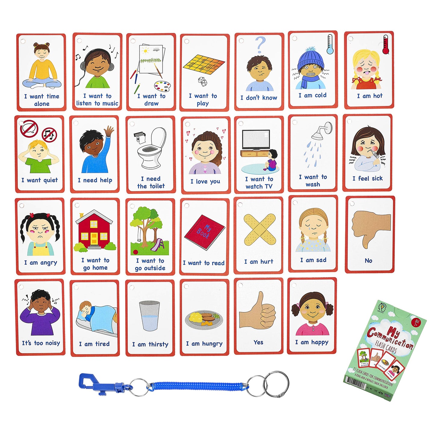 Amonev Special Needs My Communication Cards for Special Ed, Speech Delay Non Verbal Children and