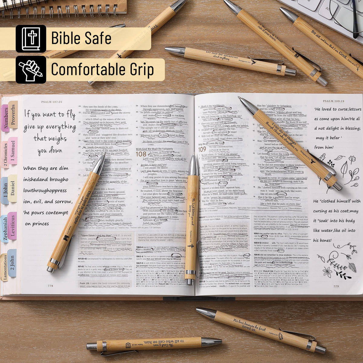Mr. Pen- Bible Verse Pens Bulk, 100 Pack, Black Ink