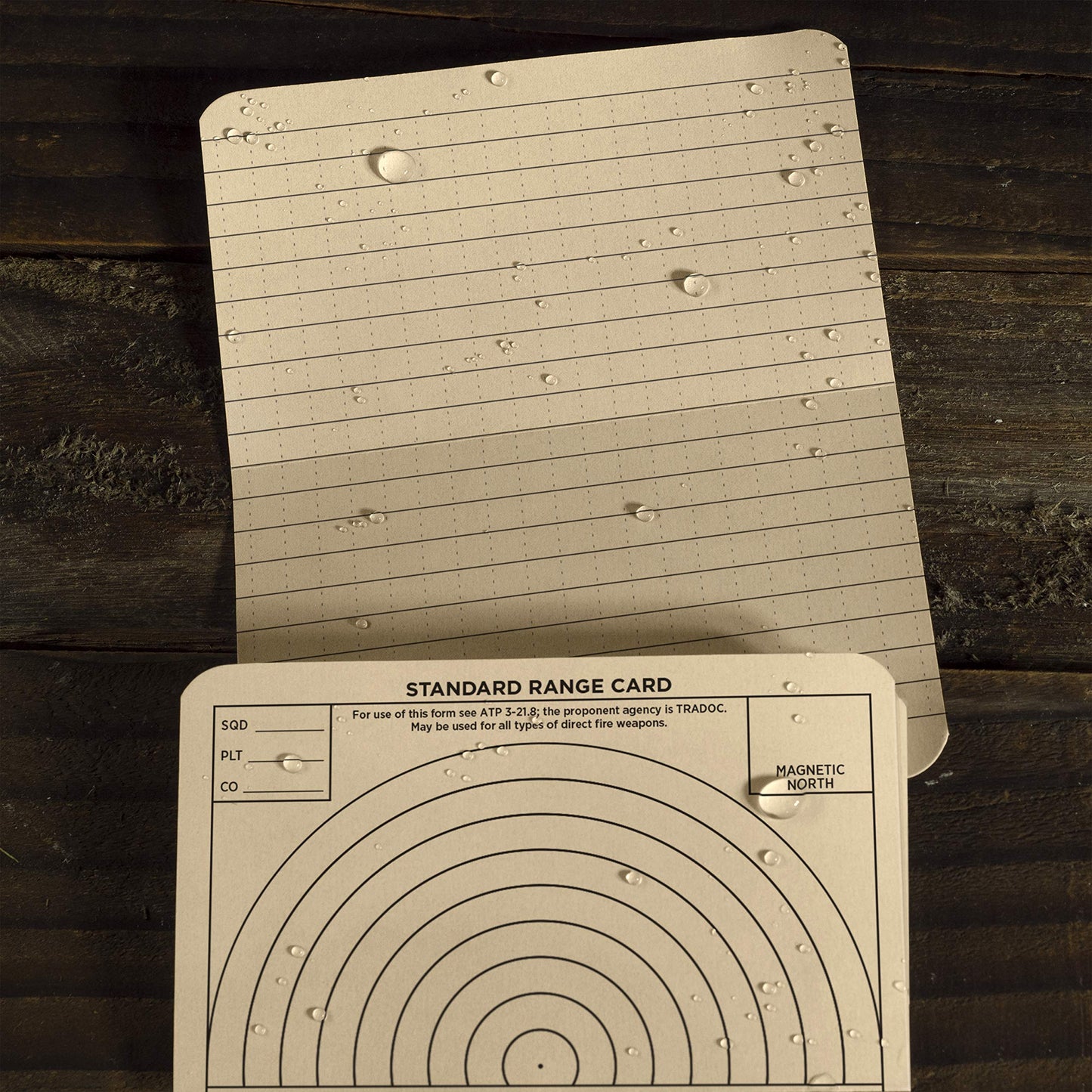 Rite in the Rain All-Weather Combat Card, Range Card, 6" x 5", 50 Weatherproof Cards (No. RC991T)