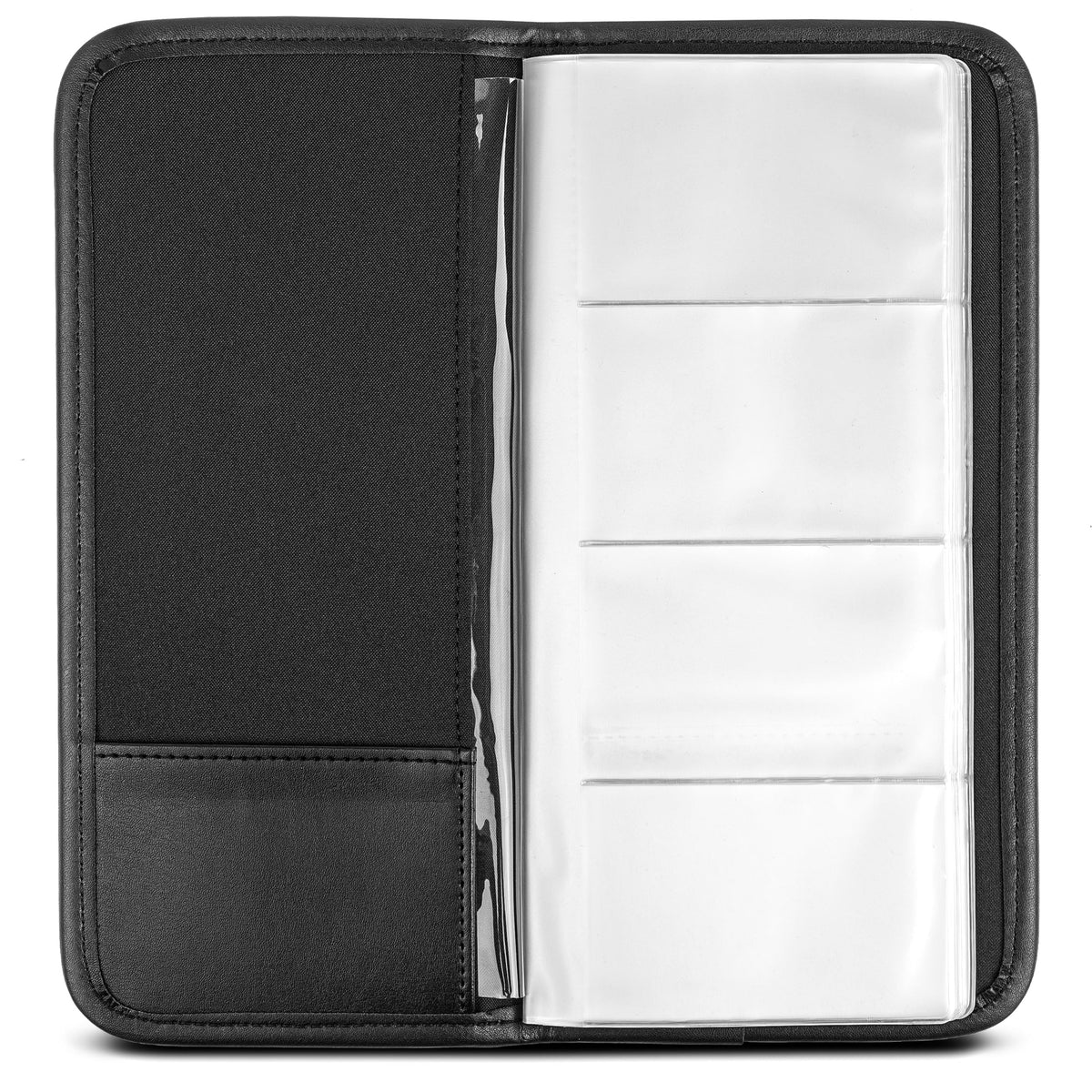 Samsill Professional Business Card Organizer with Padded Cover, Card Holder for 160 Cards, Black