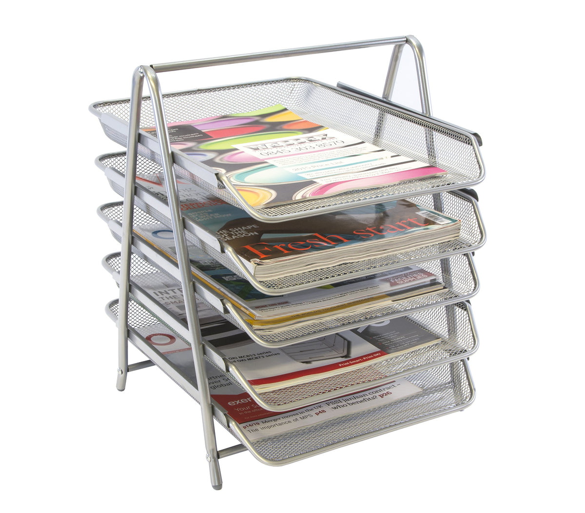 OSCO Mesh 5 Tier Tray - Silver