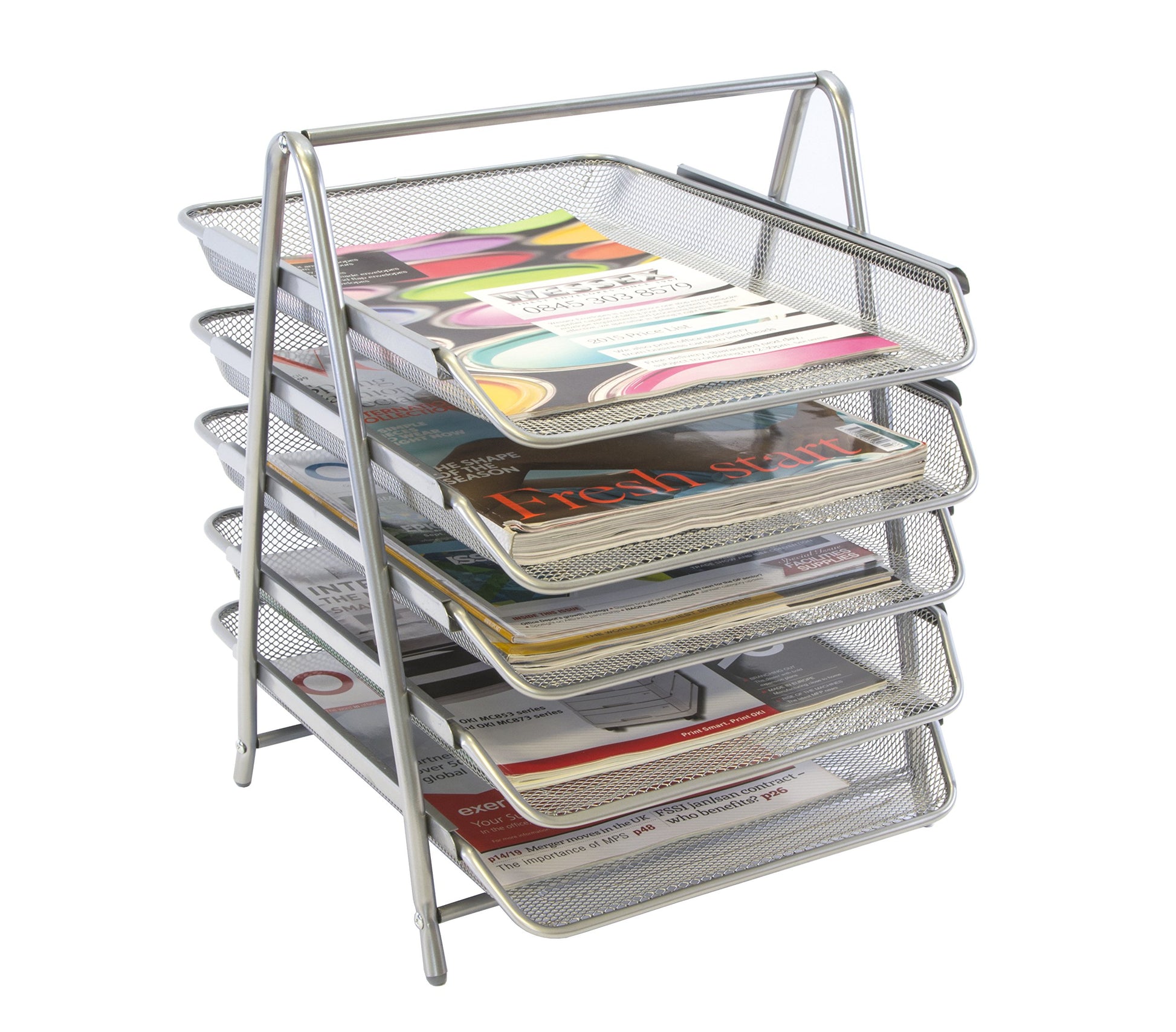 OSCO Mesh 5 Tier Tray - Silver