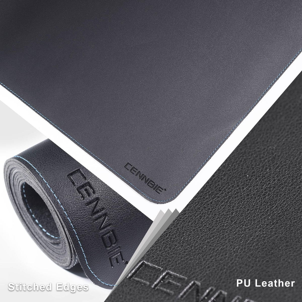 CENNBIE Leather Desk Mat Protector, 59" x 16"Desk Mat on top of desks