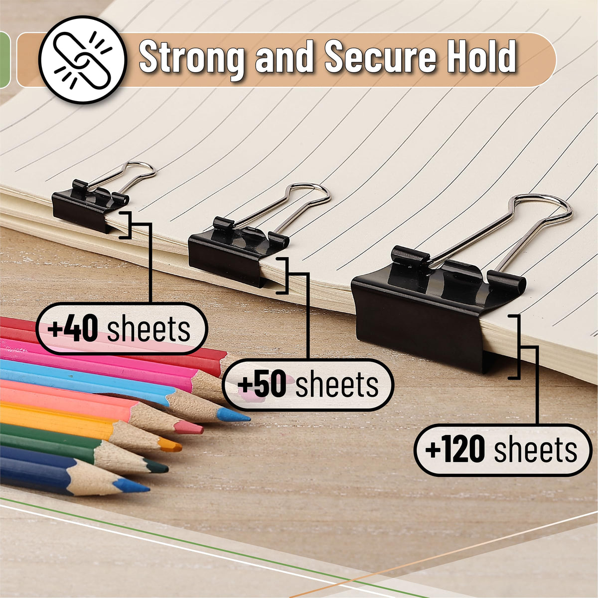 Mr. Pen- Assorted Binder Clips, Paper Clips, Rubber Bands