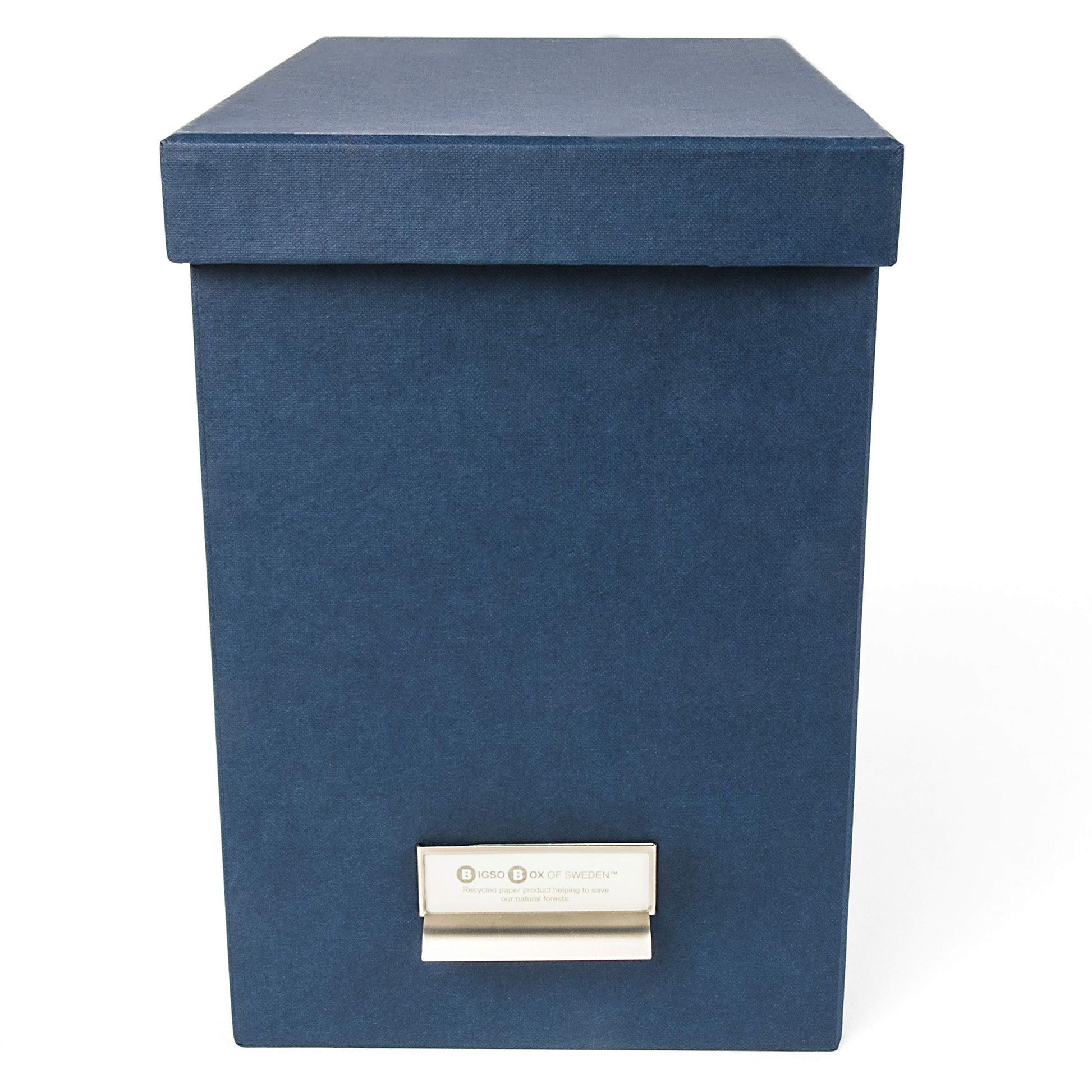 Bigso John Fiberboard Label Frame Desktop File Storage Box - Document Organizer for Important
