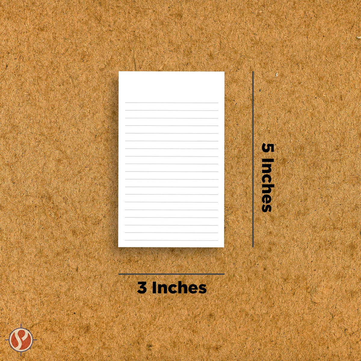 Thick White Note Cards for notes or thoughts, Printed black ruled lines Both sides - Vertical Ruled