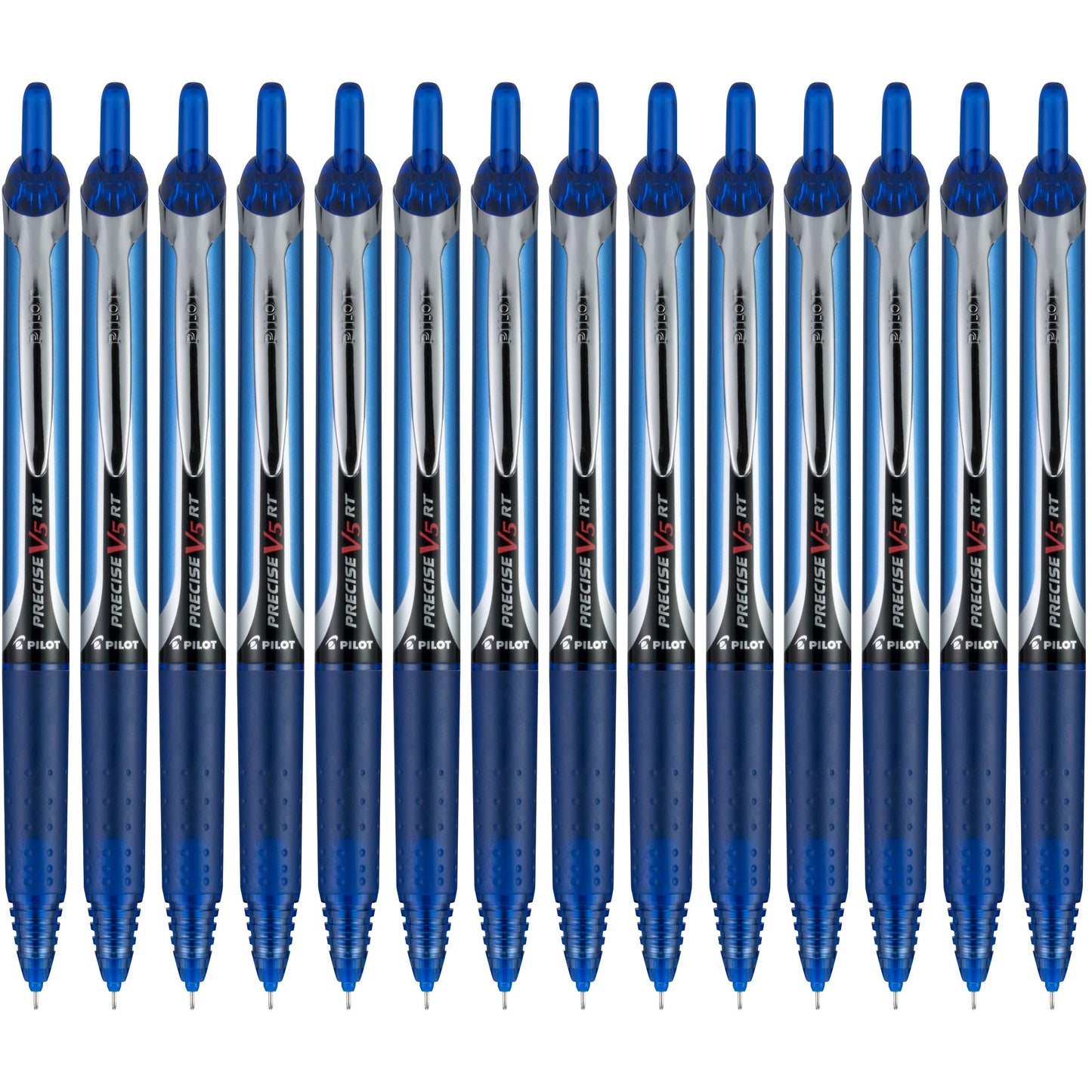 PILOT Precise V5 RT Rollerball Pens, Blue, Pack of 14
