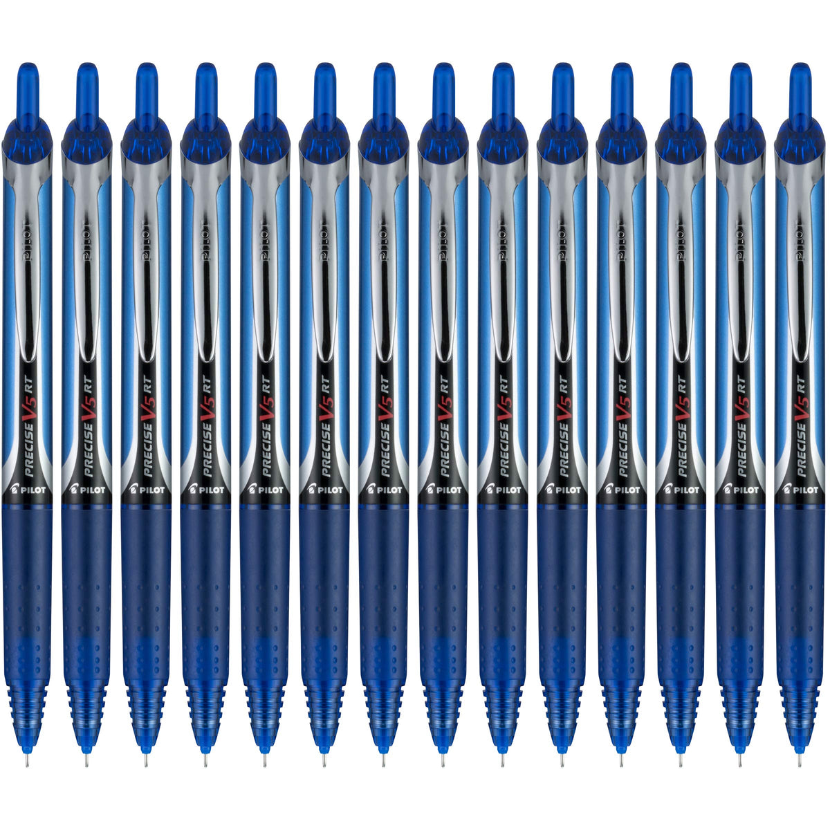 PILOT Precise V5 RT Rollerball Pens, Blue, Pack of 14