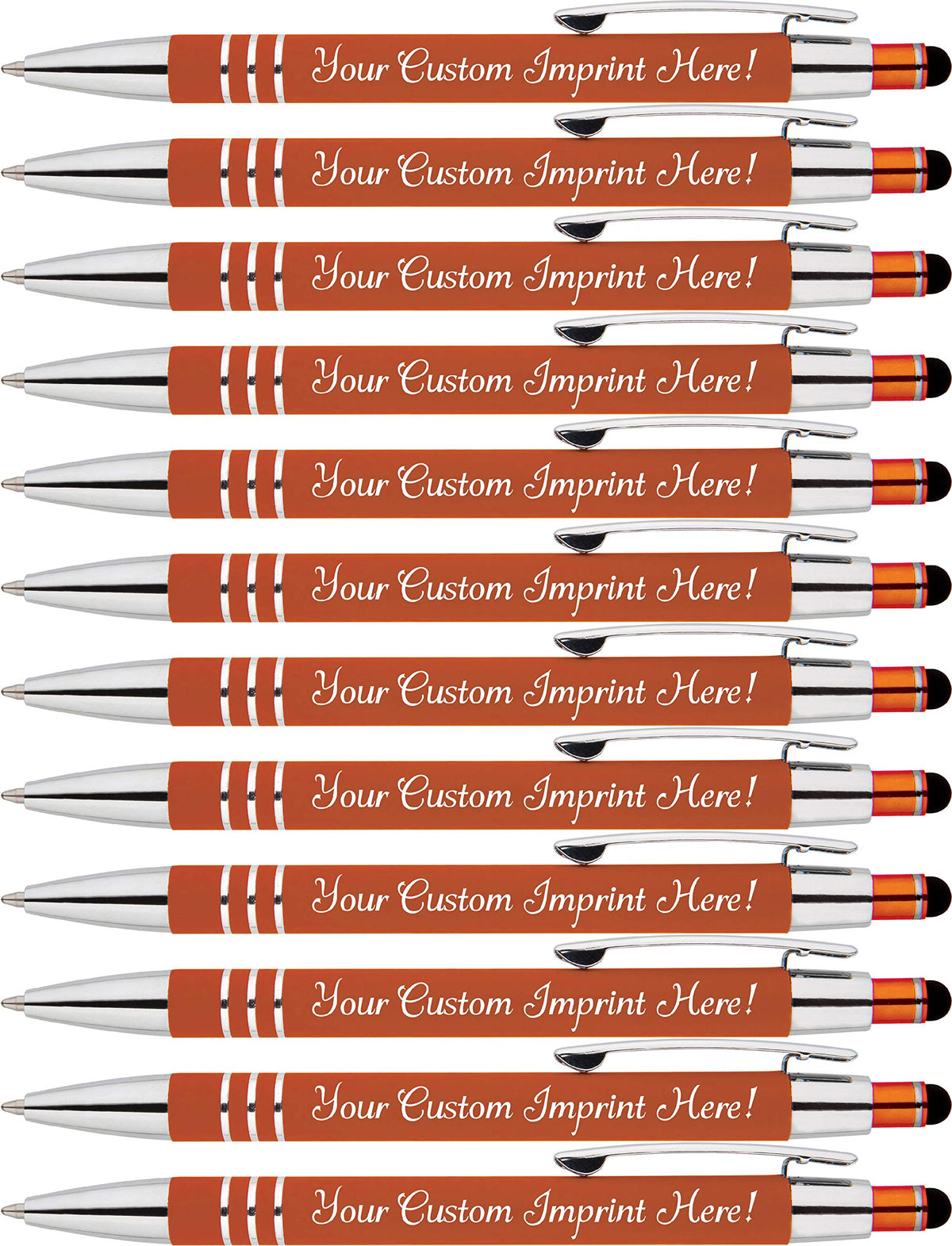 Express Pencils Personalized Pens - Hottie Rubberized Soft Touch Ballpoint Pen with Stylus tip is a