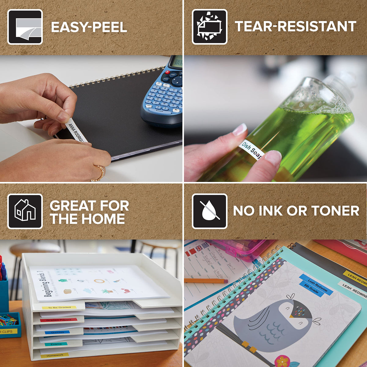Dymo LetraTag LT-100H Handheld Label Maker | ABC Keyboard Label Printer with Easy-to-Use, 13