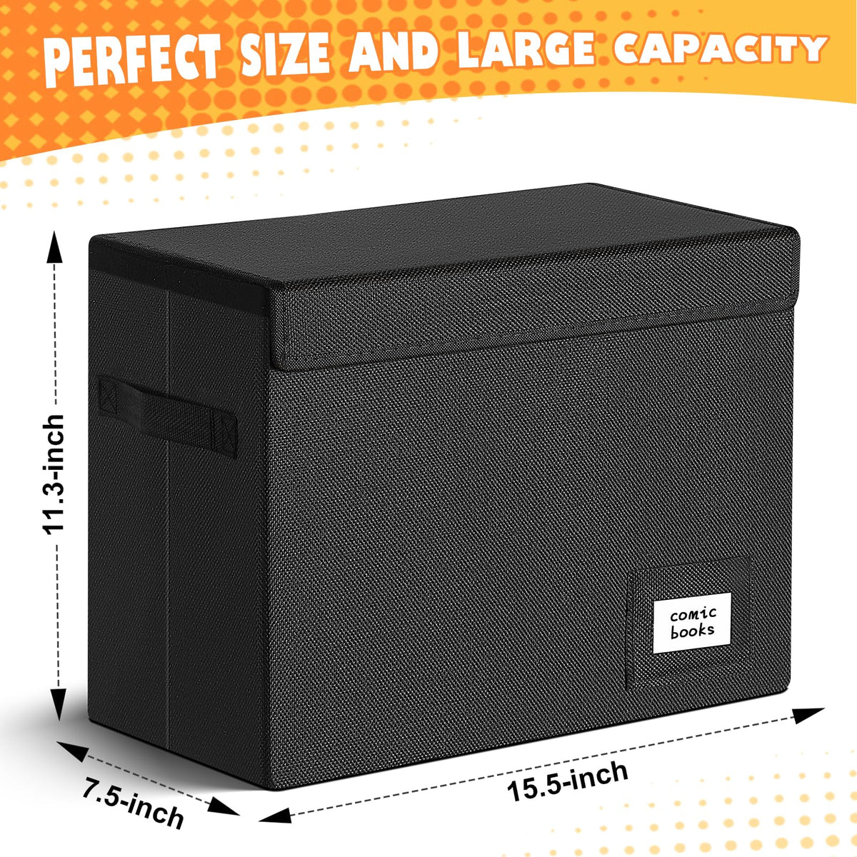 Leffis 6 Pack Comic Book Storage, Collapsible and Stackable Comic Short Box