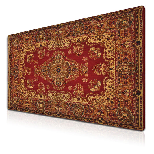 Samgula Gaming Mouse Pad Retro Boho, Large Mousepad Office Desk Mat, Work Desk Mat Non-Slip Rubber