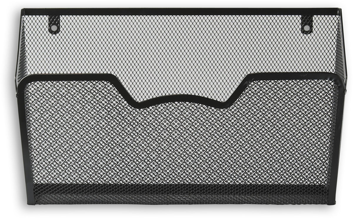 Simple Houseware Wall Mount Single Pocket File Holder, 3-Pack, Black