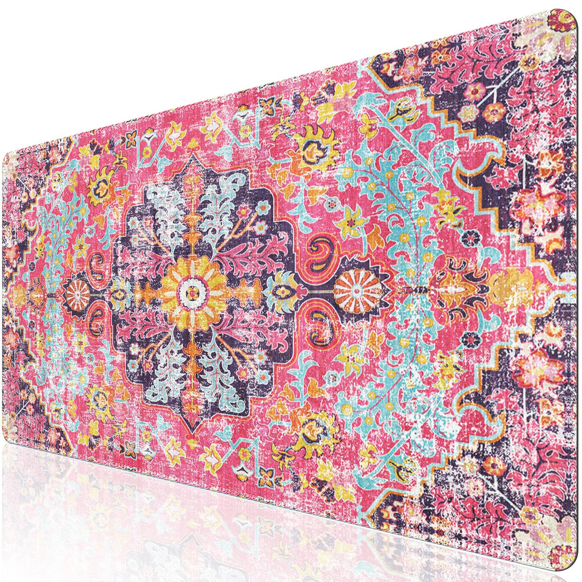 iLeadon Large Boho Desk Mouse Pad Mat Computer Desk Cover Keyboard Mat
