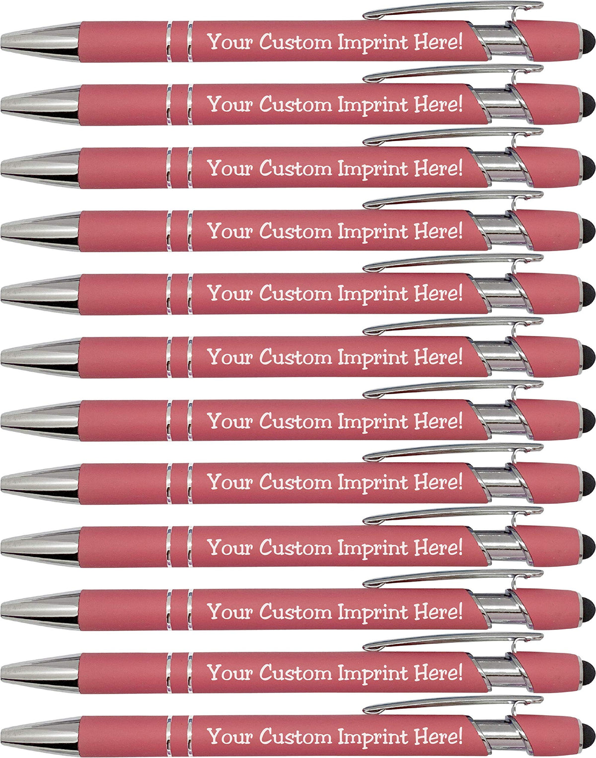 ExpressDesigns™ - Pastel Premium Custom Pens with Stylus | Personalized Soft-Touch Metal Printed